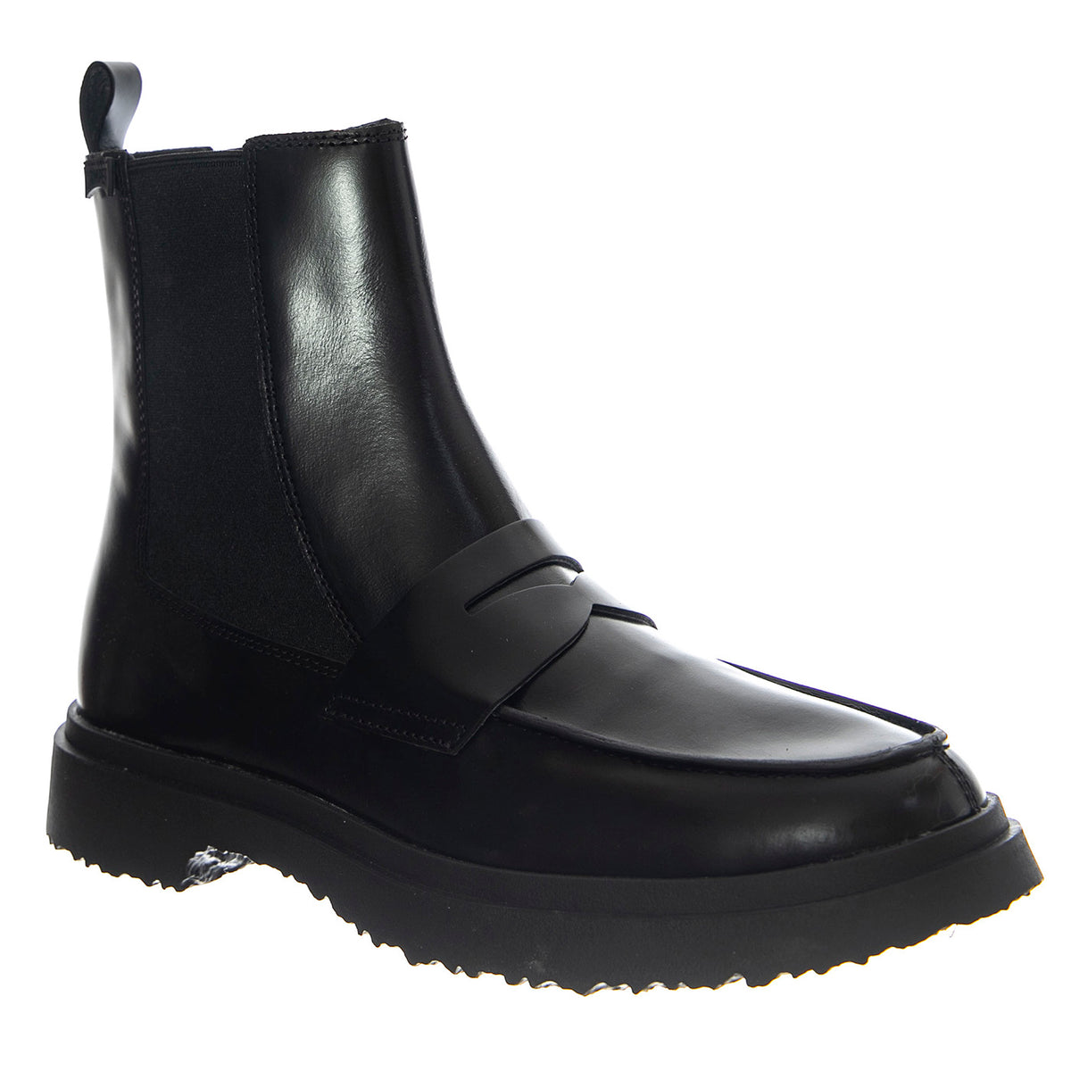 Mimi Negro / Walden Negro - Stivaletti Uomo in Pelle Neri Slip-On K300474-001 . CAMPER 