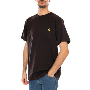 S/S Chase T-Shirt Tobacco / Gold - Maglietta Girocollo Uomo Marrone I026391.00WXX . CARHARTT WIP 