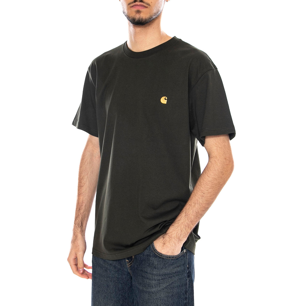 S/S Chase Maglietta -- Maglietta Uomo Olive / Gold Verde I026391.3CBXX . CARHARTT WIP 