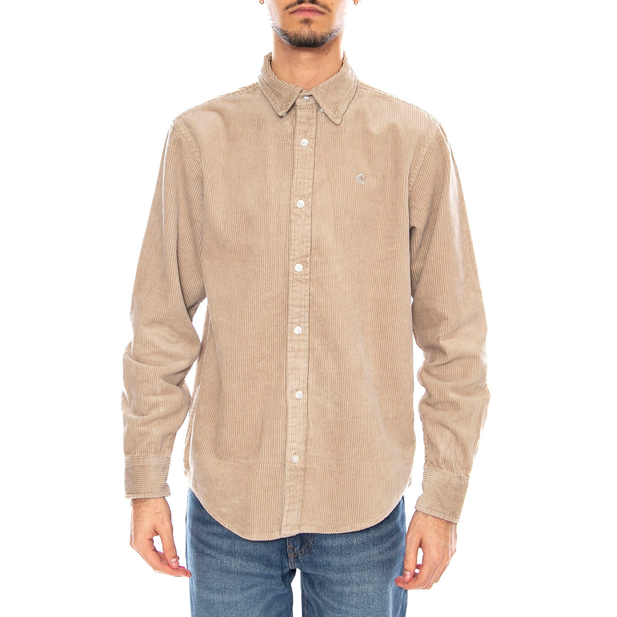 L/S Madison Cord Shirt Wall / Wall -- Camicia Uomo Beige I029958.0FGXX . CARHARTT WIP 