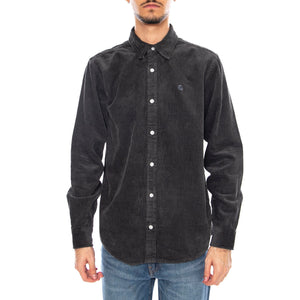L/S Madison Cord Shirt Graphite / Graphite -- Camicia Uomo Grigio Scuro I029958.2F9XX . CARHARTT WIP 
