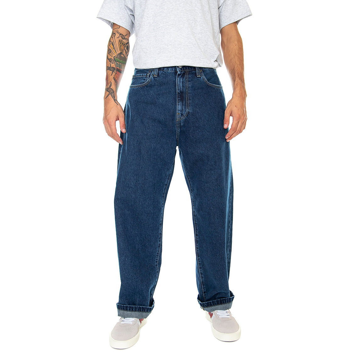 LANDON PANT BLUE STONE WASHED - Pantaloni Denim Jeans Uomo Blu I030468.0106 . CARHARTT WIP 