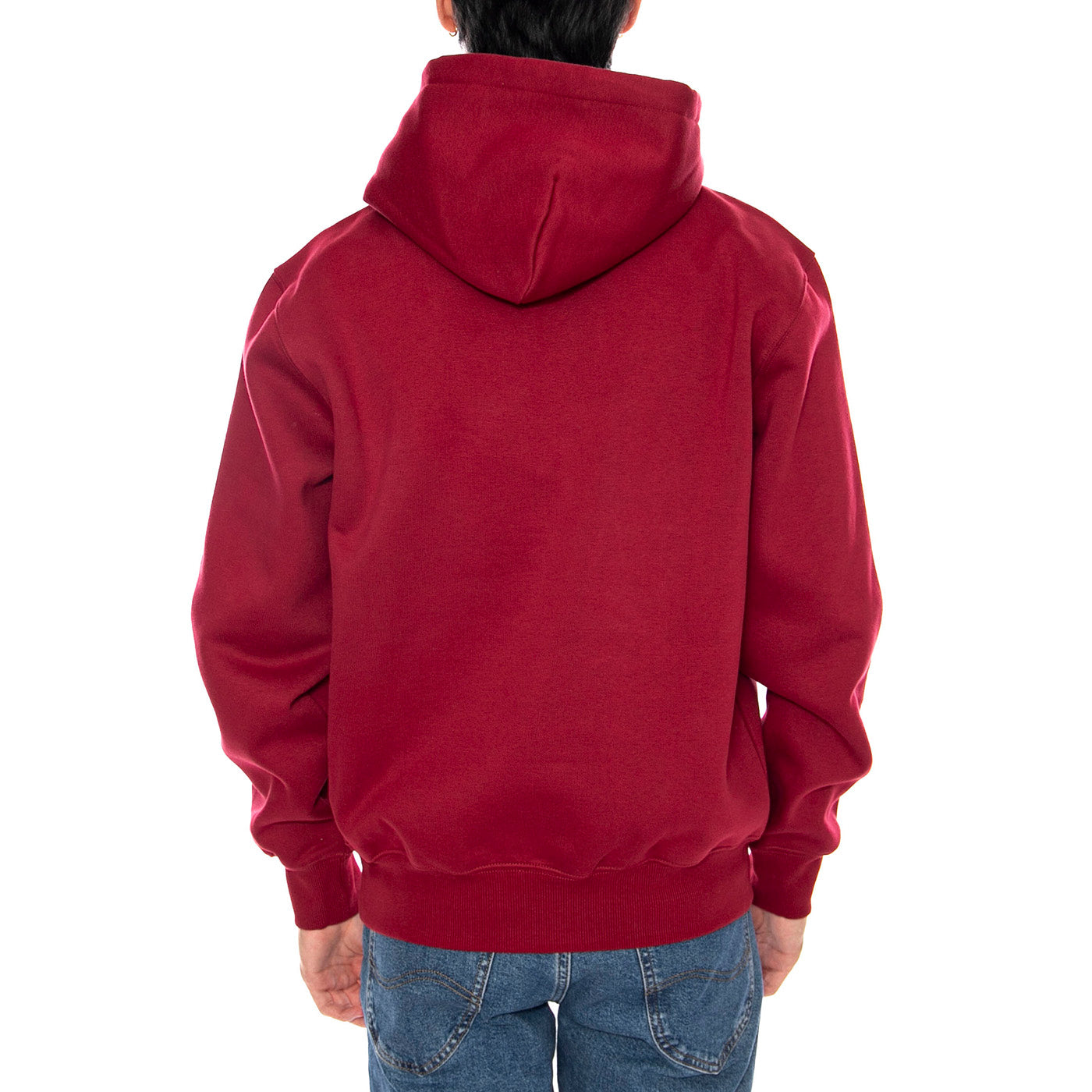 Hooded Carhartt Sweat Scarlet / Graphite - Felpa con Cappuccio Uomo Bordeaux I030547.38FXX . CARHARTT WIP 