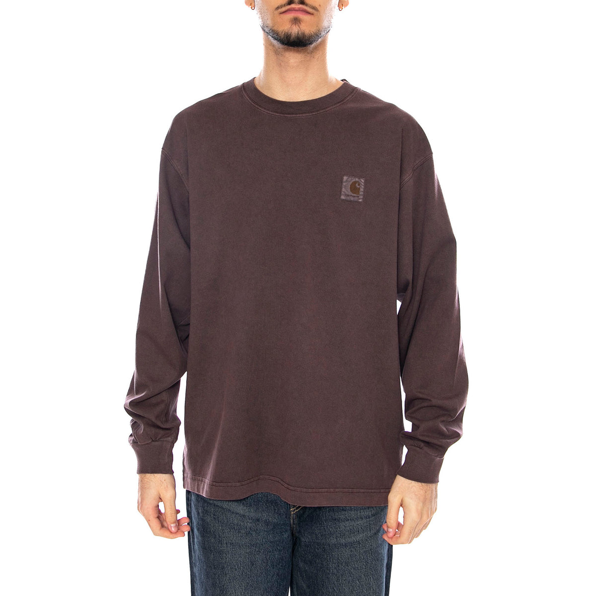 L/S Vista Maglietta -- Maglietta Uomo Palisander Marrone Maniche Lunghe I030779.33HGD . CARHARTT WIP 