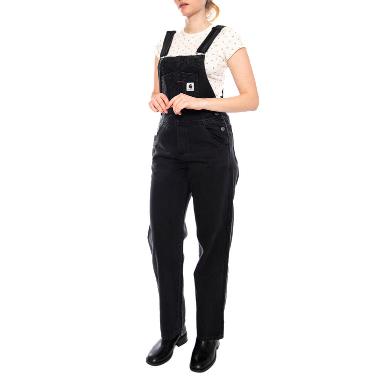 W' BLB Overall Straight - Salopette Donna Nera Carhartt I031250.8906 . CARHARTT WIP 