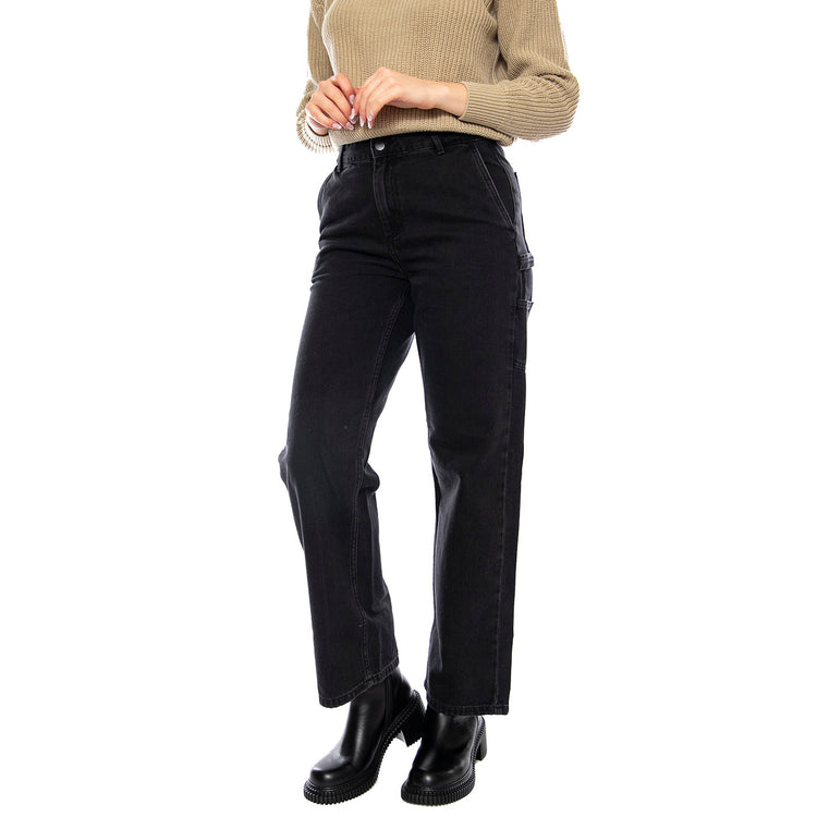 Carhartt WIP WMNS Pierce Pant Straight -- Pantaloni Donna Neri I031251-89.06 . CARHARTT WIP 