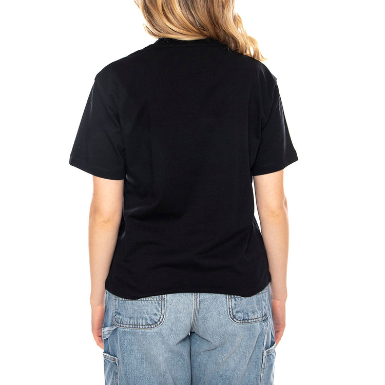 W Carhartt S/S Heart Patch T-Shirt - Nera - Maglietta Donna I032318_00E_XX . CARHARTT WIP 