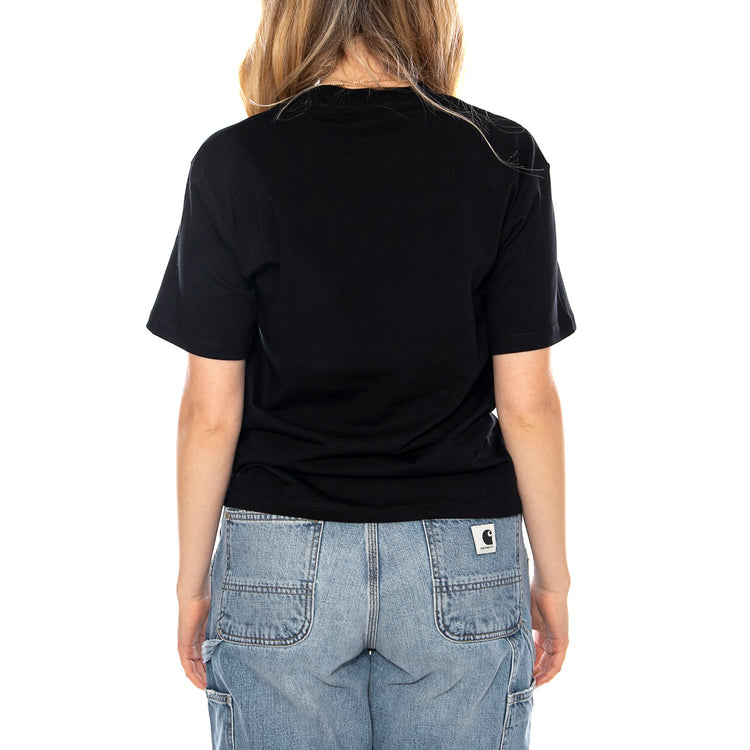 W Carhartt S/S Heart Patch T-Shirt - Nera - Maglietta Donna I032318_1V2_XX . CARHARTT WIP 