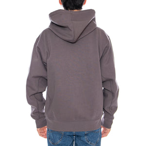 Hooded American Script Jacket Porphyry - Felpa con Cappuccio Uomo Grigia I033063.33CXX . CARHARTT WIP 