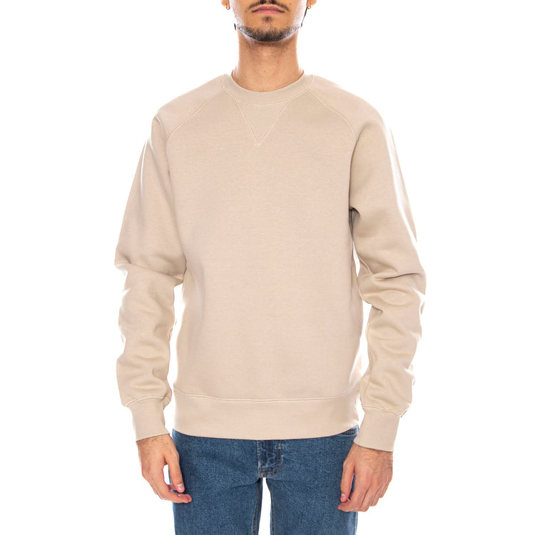 Chase Sweat Fleur De Sel / Gold - Felpa Girocollo Uomo Beige Chase Sweat Fleur De Sel / Gold I033660.38AXX . CARHARTT WIP 