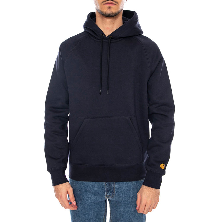 Hooded Chase Sweat Dark Navy / Gold - Felpa con Cappuccio Uomo Blu I033661.00HXX . CARHARTT WIP 
