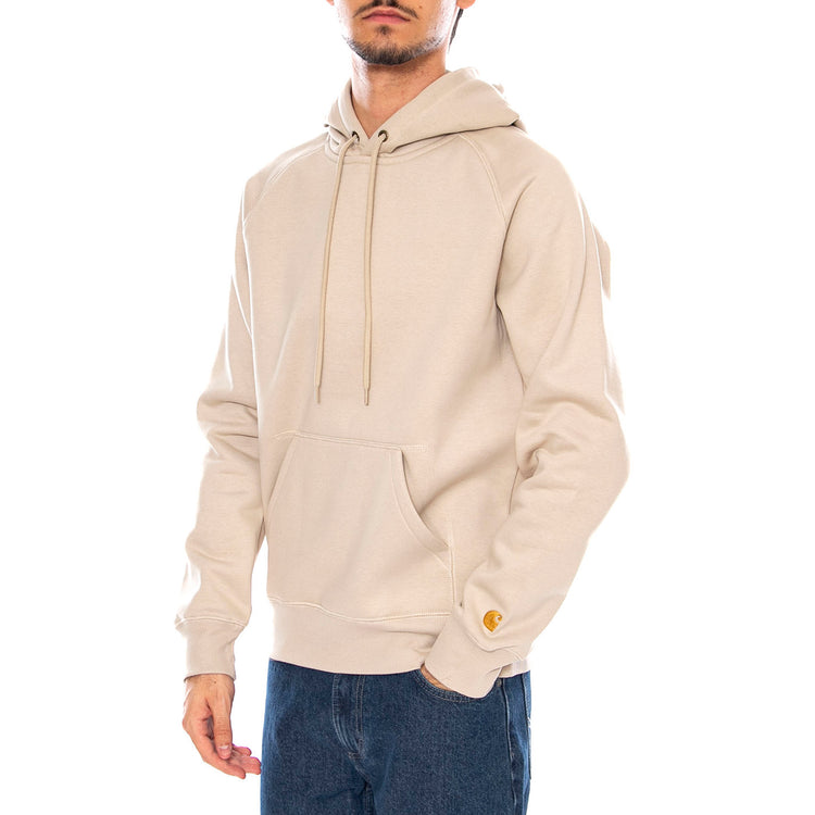 Hooded Chase Sweat Fleur De Sel / Gold - Felpa con Cappuccio Uomo Beige I033661.38AXX . CARHARTT WIP 