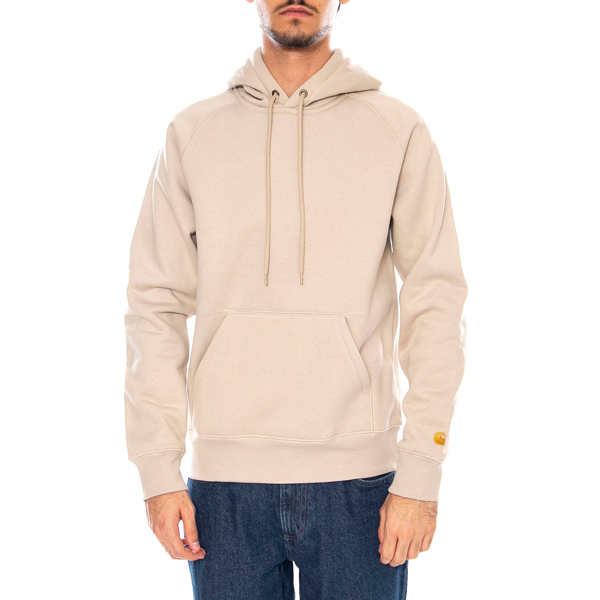 Hooded Chase Sweat Fleur De Sel / Gold - Felpa con Cappuccio Uomo Beige I033661.38AXX . CARHARTT WIP 