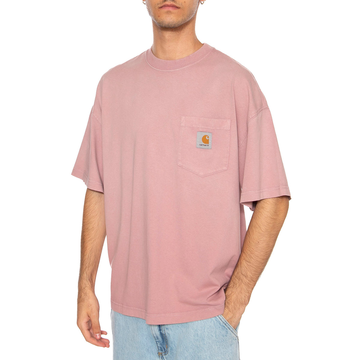 S/S Hudson Pocket T-Shirt Daphne - Maglietta Girocollo Uomo Rosa I035140.1XF5F . CARHARTT WIP 