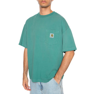S/S Hudson Pocket T-Shirt Saguaro - Maglietta Girocollo Uomo Verde I035140.2ZU5F . CARHARTT WIP 