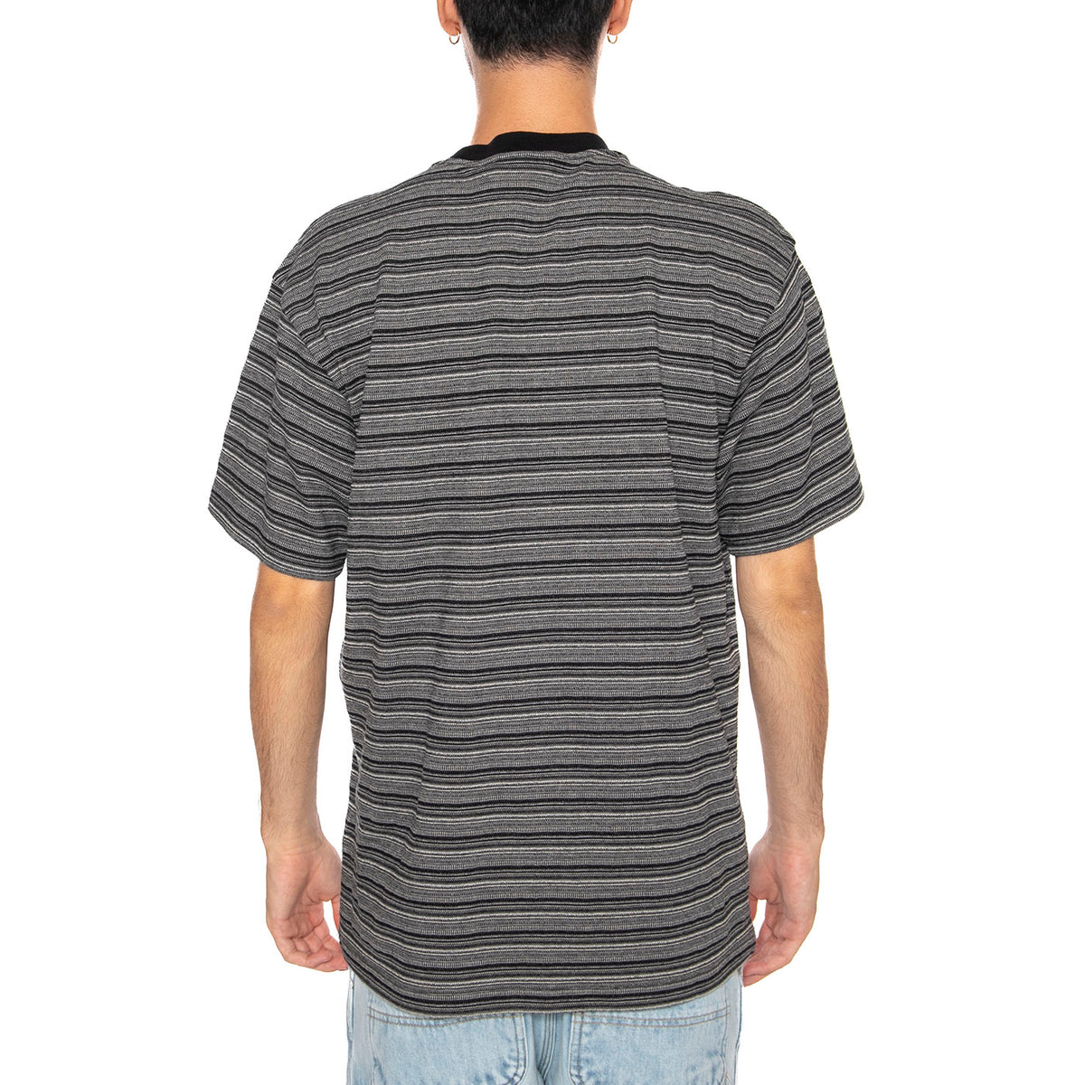 S/S Gellar Pocket T-Shirt Gellar Stripe, Black - Maglietta Girocollo Uomo Nera I035141.30HXX . CARHARTT WIP 