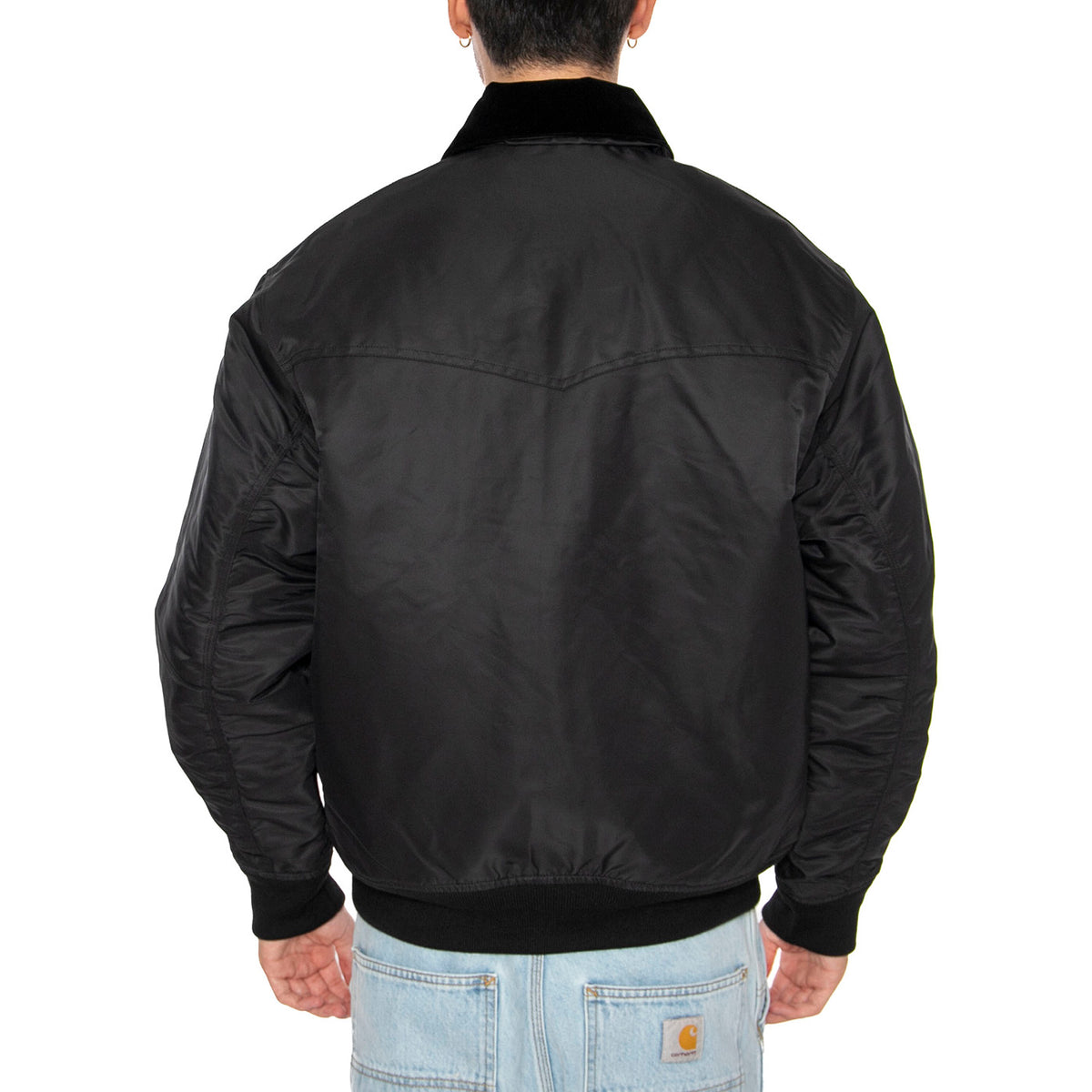 Santa Fe Alumni Jacket Black / Scarlet - Goacca Uomo Ner I035147.31YXX . CARHARTT WIP 