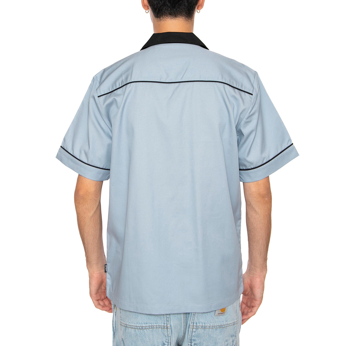 S/S Bowl Shirt Blue Fog / Black - Camicia Maniche Corte Uomo Blu I035153.31WXX . CARHARTT WIP 