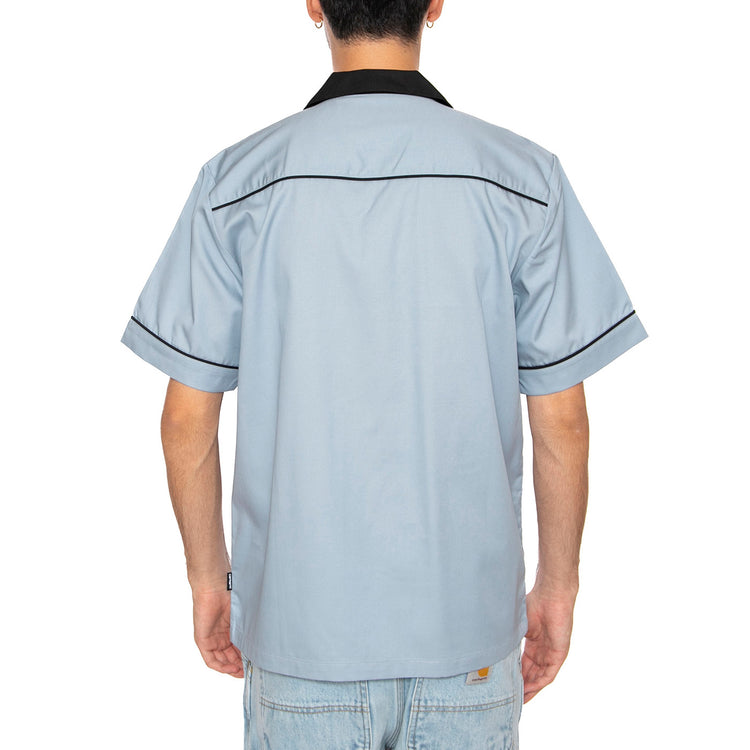 S/S Bowl Shirt Blue Fog / Black - Camicia Maniche Corte Uomo Blu I035153.31WXX . CARHARTT WIP 