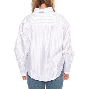 W Carhartt Cassel Shirt - Cassel Stripe White / Bleach - Camicia Donna I035299_35F_XX . CARHARTT WIP 