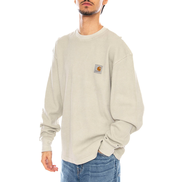L/S Vista Waffle T-Shirt Fleur De Sel - Maglietta Girocollo Maniche Lunghe Uomo rosa I035304.2LPGD . CARHARTT WIP 