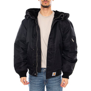 HD Oltera Bomber Black / Black -- Giacca Bomber con Cappuccio Uomo Nera I035309.00EXX . CARHARTT WIP 