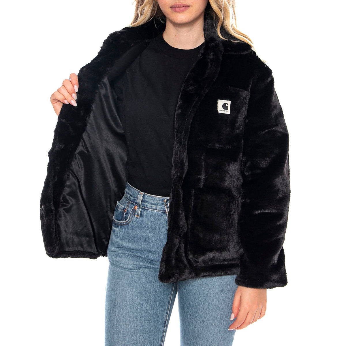 W Olney Michigan Coat - Nero - Cappotto Donna I035320_89_XX . CARHARTT WIP 
