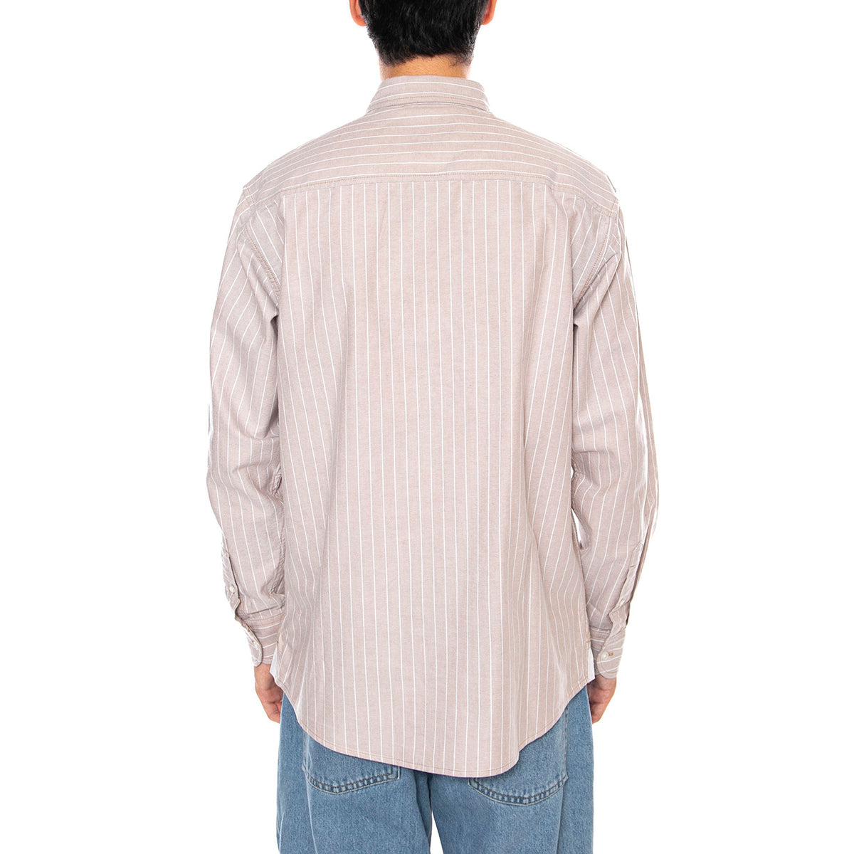 L/S Cassel Shirt Cassel Stripe, Peanut / White - Camicia Uomo Multicolore I035327.35EXX . CARHARTT WIP 
