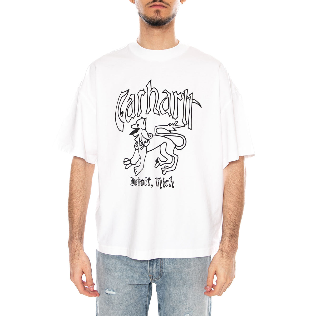 S/S Hackwork T-Shirt White - Maglietta Girocollo Uomo Bianca I035434.0260 . CARHARTT WIP 
