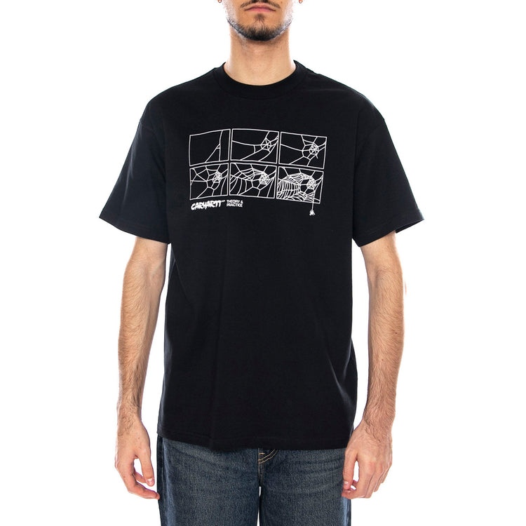 S/S Theory And Practice T-Shirt -- Maglietta Uomo Nera I035501.89XX . CARHARTT WIP 