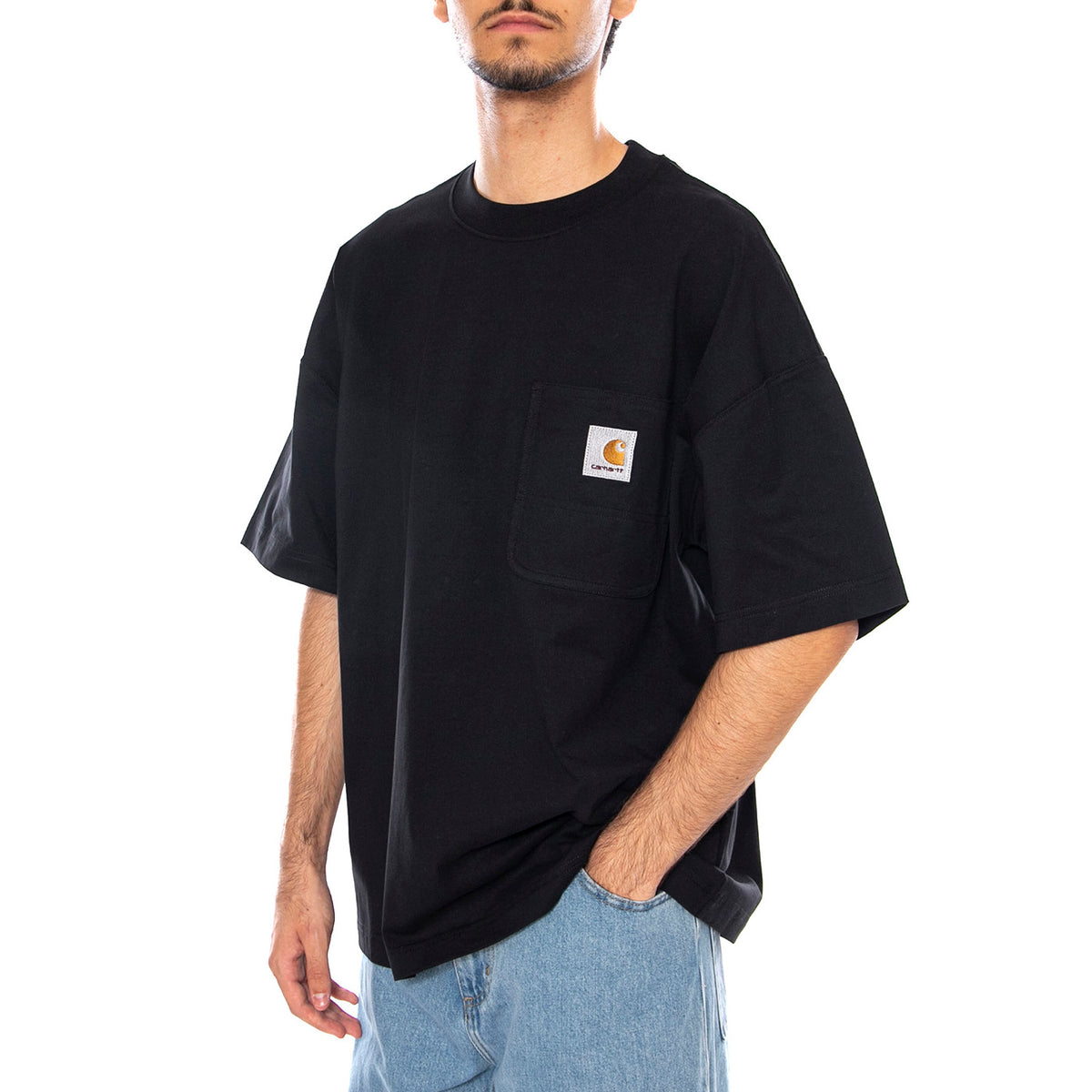 S/S Work Pocket T-Shirt Black - Maglietta Girocollo Uomo Nera I035523.89XX . CARHARTT WIP 