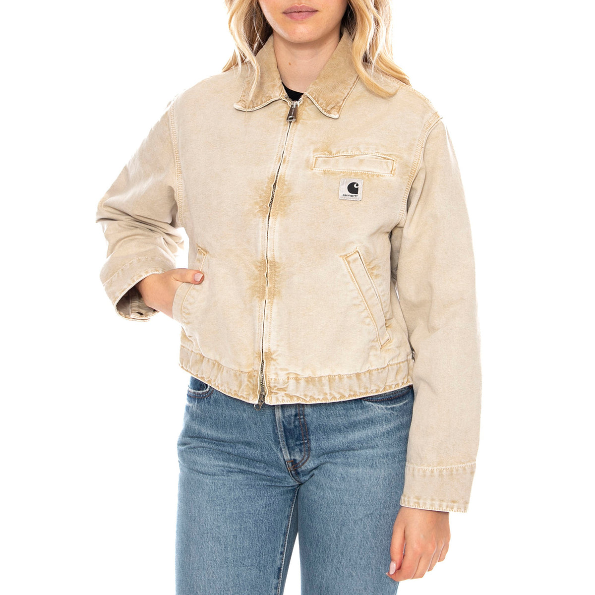 Carhartt WIP W' Emery Jacket Dusty H Brown Chalk Wash -- Giacca Donna I035570.5F.03 . CARHARTT WIP 