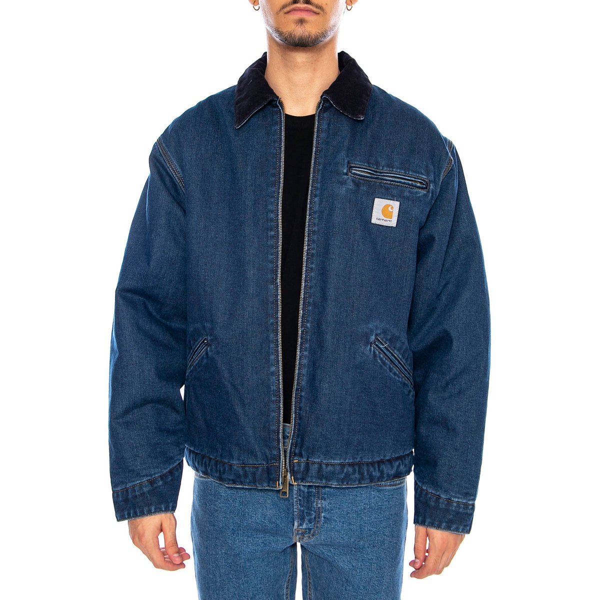 OG Detroit Jacket - Blue / Dark Navy, Stone washed I035878.45306 . CARHARTT WIP 