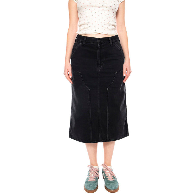 W' Double Knee Skirt Denim - Gonna Longuette Donna Blu I035880_89_06 . CARHARTT WIP 