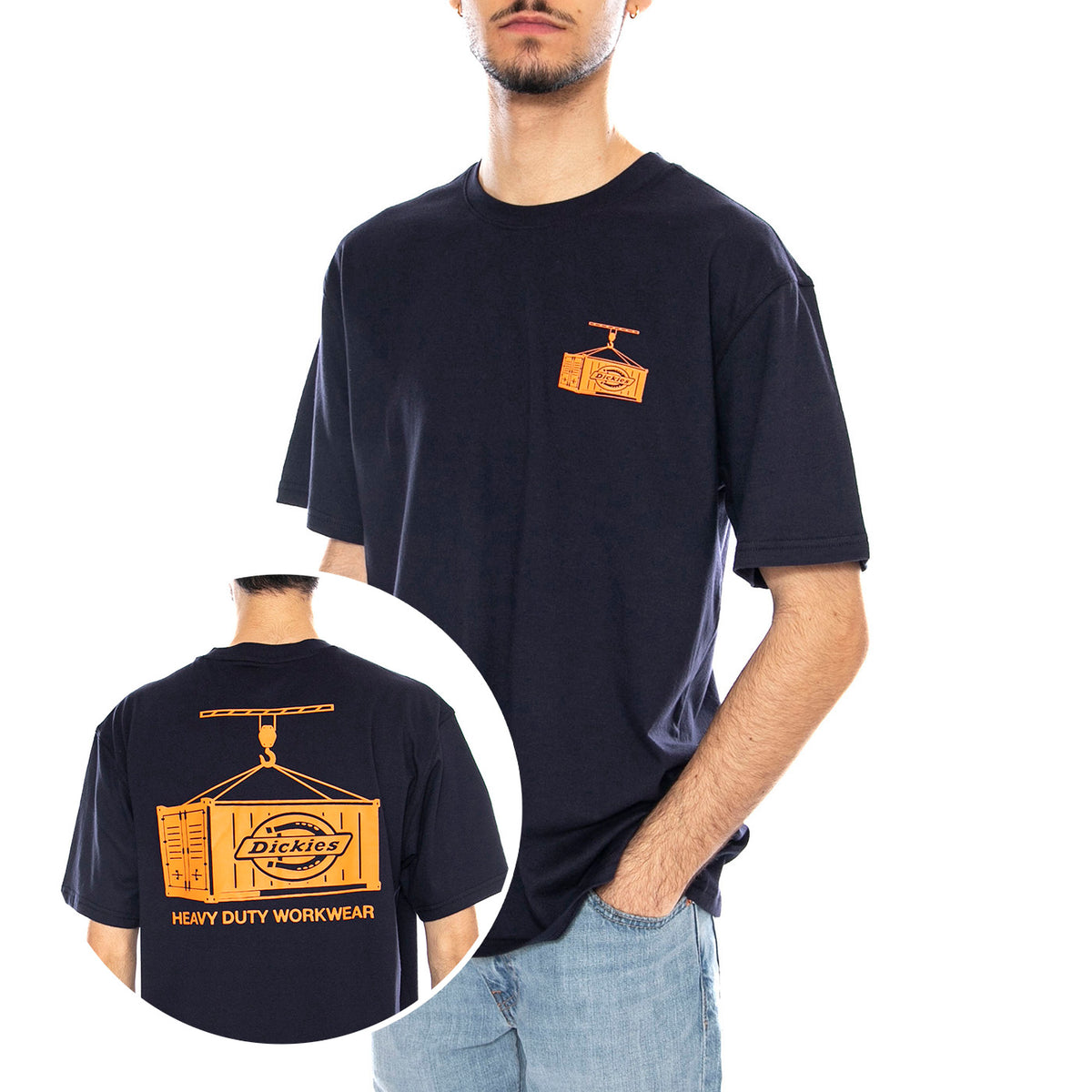 Apison SS Maglietta -- Maglietta Uomo Blu (Night Sky) DK0A87QML181 . DICKIES 