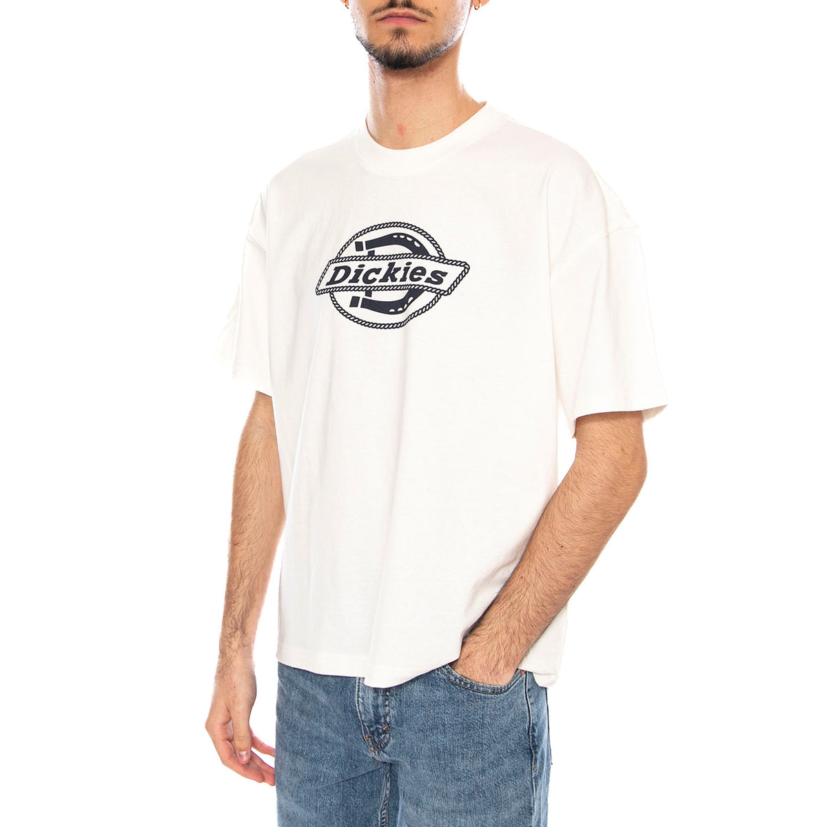Forth Shaw Tee Ss Egret -- Maglietta Girocollo Uomo Bianca DK0A87QSC481 . DICKIES 