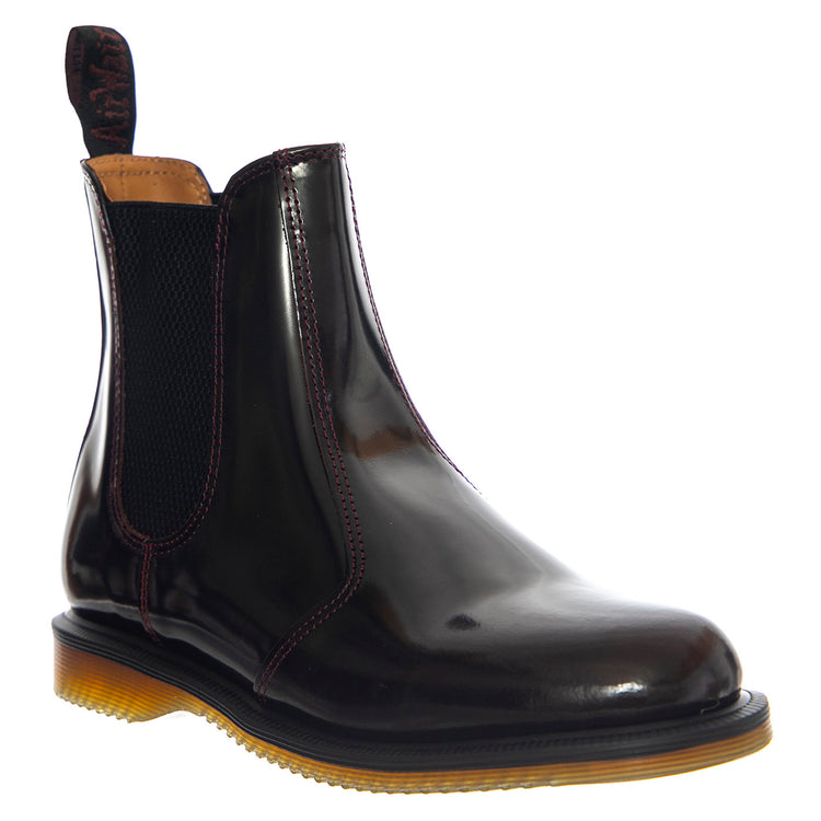 Dr. Martens Flora Cherry Red Polished Smooth - Stivali Unisex Rossi 32218600 CHR DR.MARTENS 