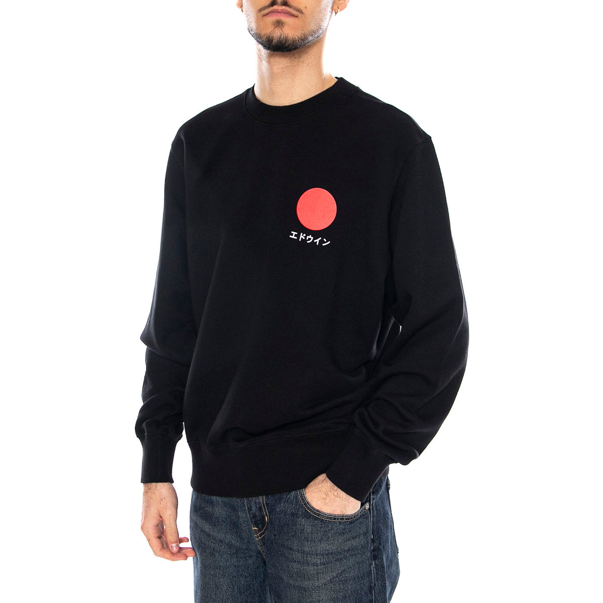 Japanese Sun Sweat -- Felpa Uomo Nera I034186. 89.67 EDWIN 