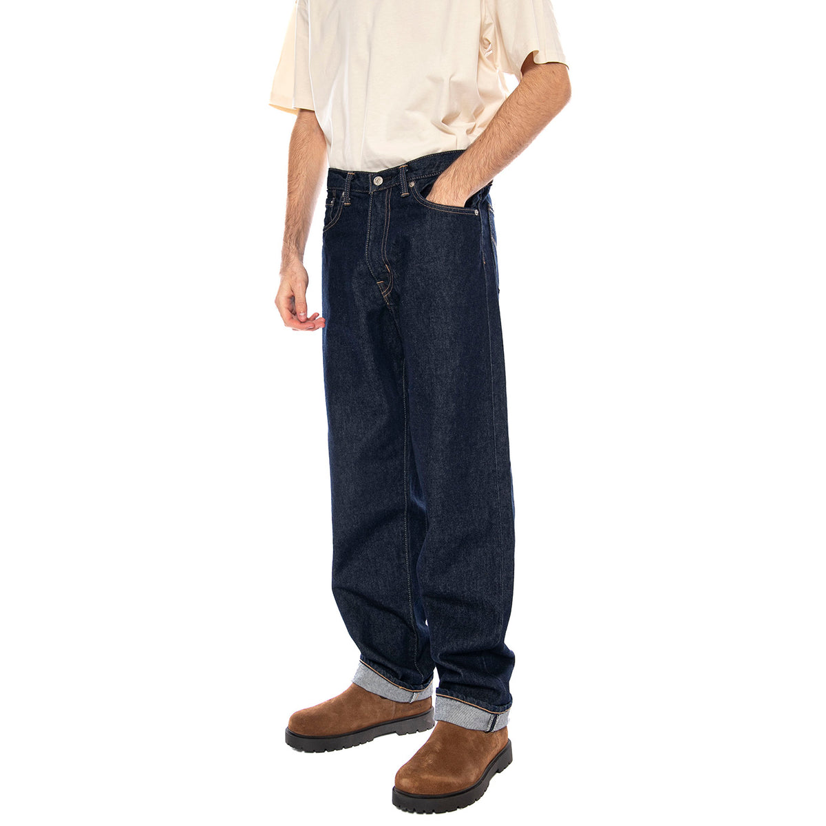Loose Fit Japan -- Pantaloni Uomo Rinsed Blu I035096. 01.7K EDWIN 