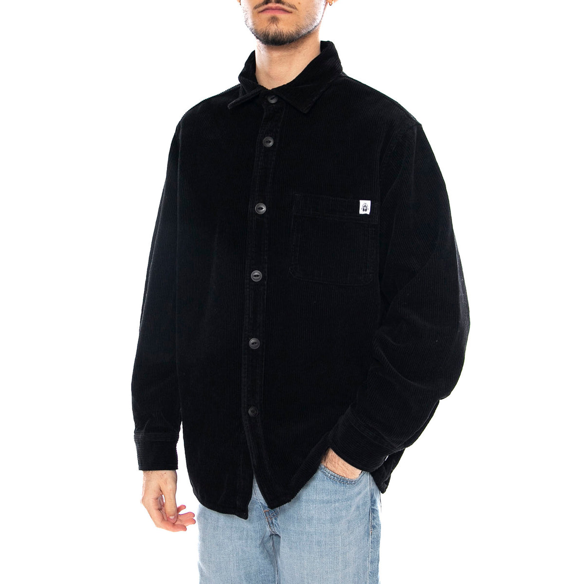 Ander Shirt LS -- Camicia Uomo Nera Maniche Lunghe I035767. 89.GD EDWIN 