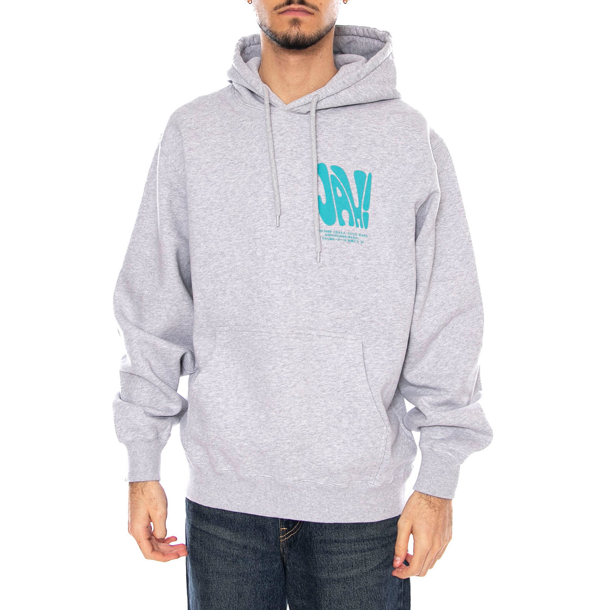 United We Stand Hoodie Sweat -- Felpa Uomo Cappuccio Grigia I036409. DF.67 EDWIN 