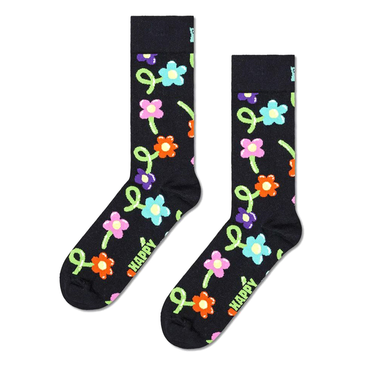 Balloon Flower Sock -- Calzini Uomo Multicolore P001556 BLACK HAPPY SOCKS 