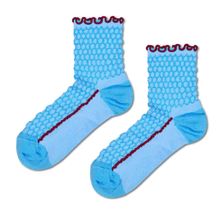 Structure Slinky 1/4 Crew Soc Blue - Calzini Blu P004112 BLUE HAPPY SOCKS 