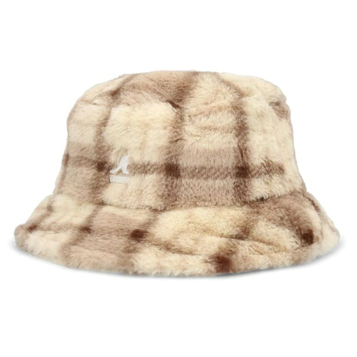 Faux Fur Bucket -- Cappello Beige Multi Plaid K4370 BM266 KANGOL 