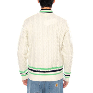 PULLOVER 9II White - Maglione Scollo a V Uomo Bianco AH5199-9II . LACOSTE 