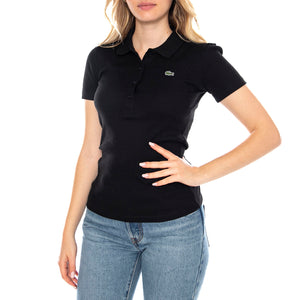 Polo Maglietta M/C 031 Lacoste -- Polo Donna Nera DF5377-031 . LACOSTE 