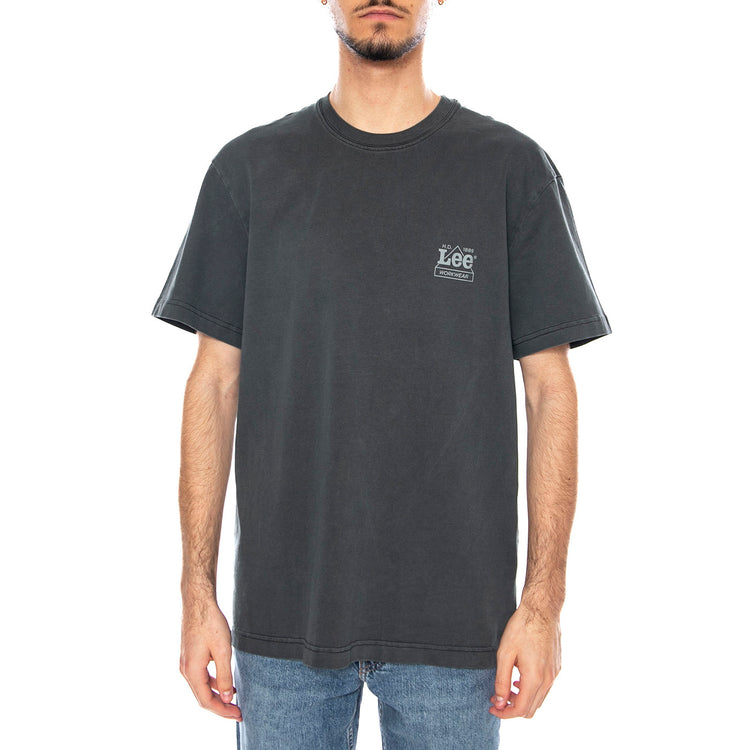 Ww Graphic Tee Washed Black -- Maglietta Girocollo Uomo Nera 112370483 . LEE 