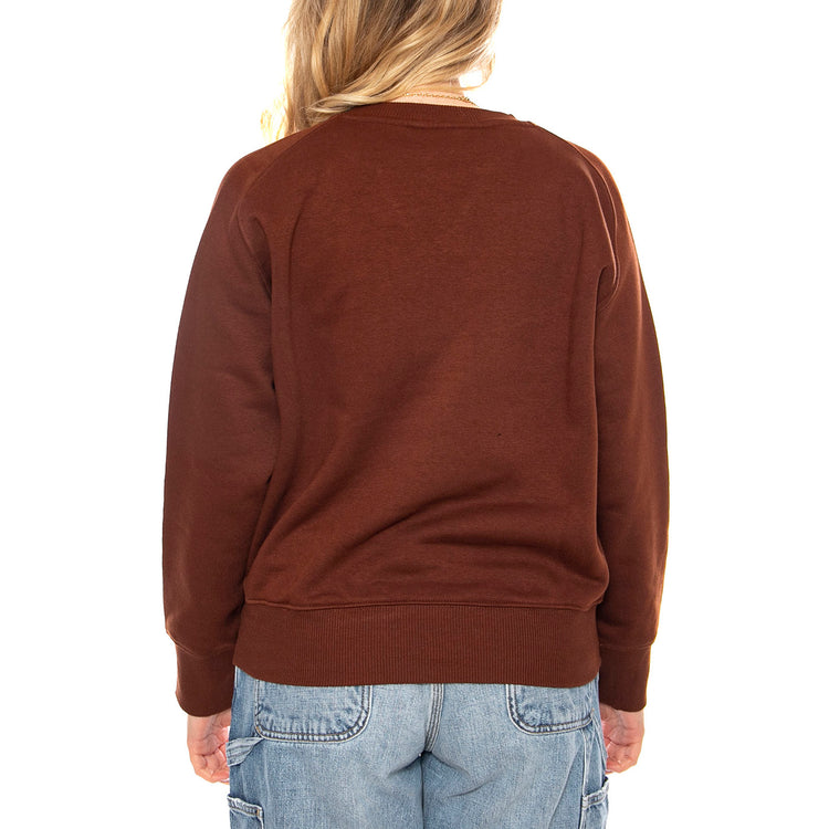 Raglan Crew SWS Luxe Brown -- Maglione Donna Marrone 112371293 . LEE 