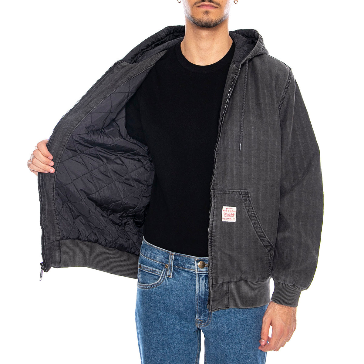Potrero Denim Hoodie Double Duty Black - Giacca con Cappuccio Uomo Nera A3222-0015 . LEVIS 