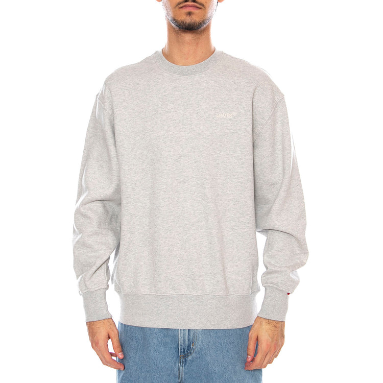 Authentic Crew Light Gray Heather Bros BC03 Neutral - Felpa Girocollo Uomo Grigia A9244-0001 . LEVIS 